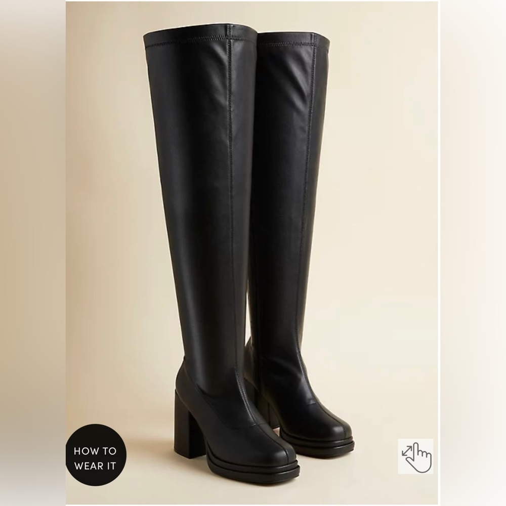 Platform over the knee boot (WW)